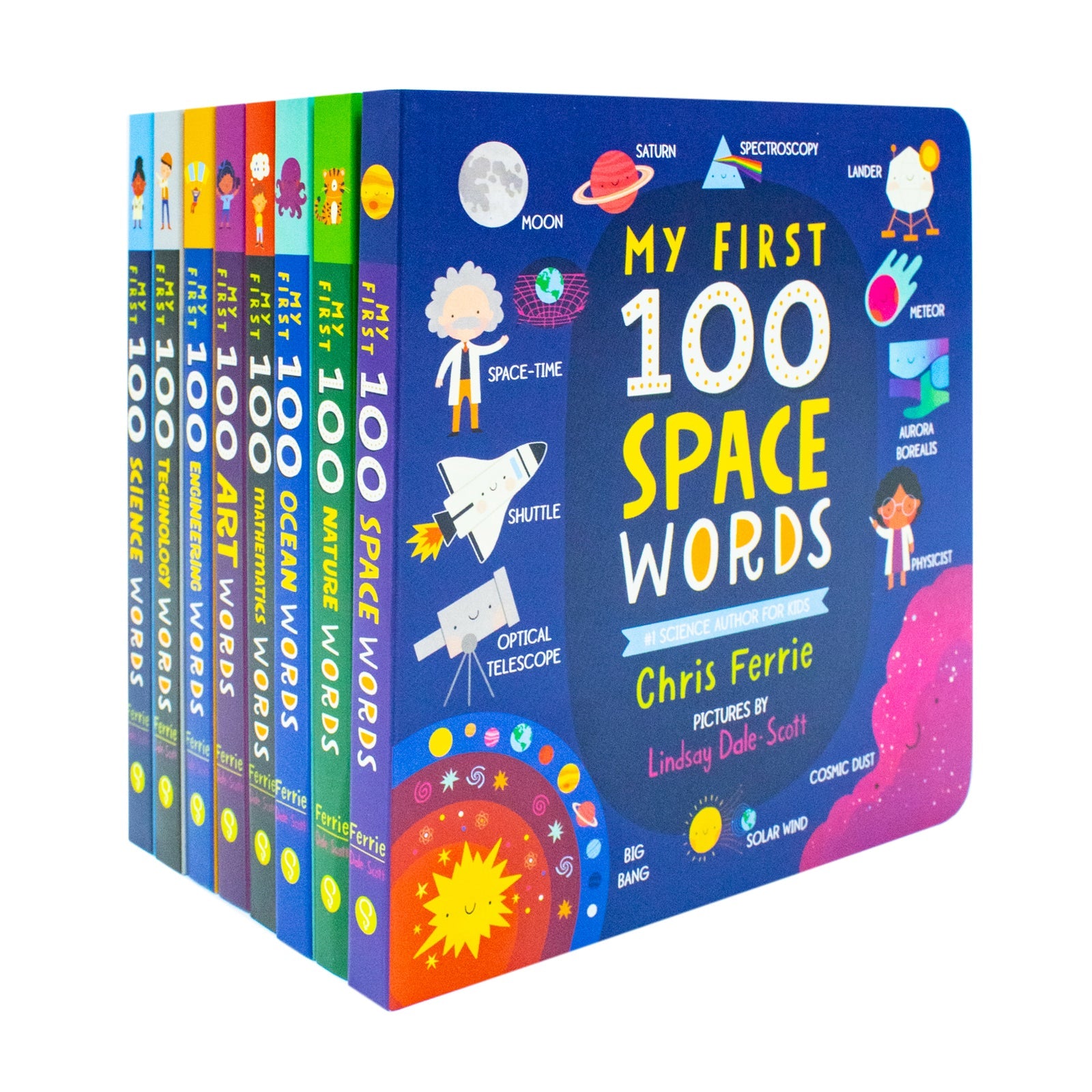 My First STEAM + Words Library 8 Book Set by Chris Ferrie |Educational Board Books for Kids,Early Learning, Literacy,Fun Activities & Preschool Skills