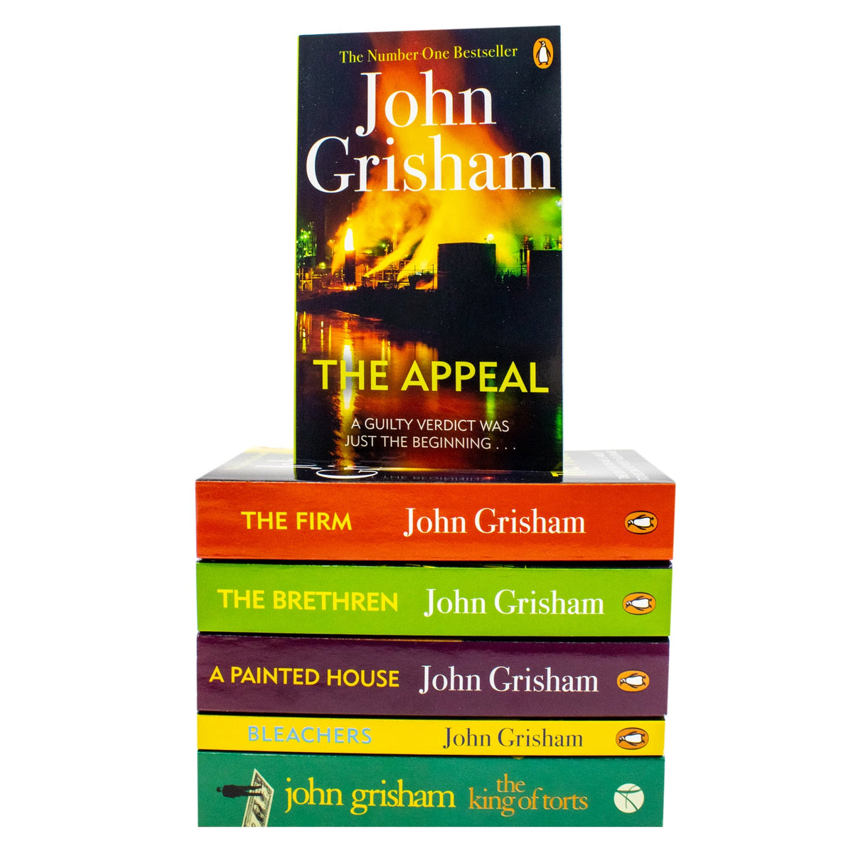 John Grisham 6 Book Collection Set (Bleachers,The Brethren, The Appeal, The Firm, A Painted House and The King Of Torts)