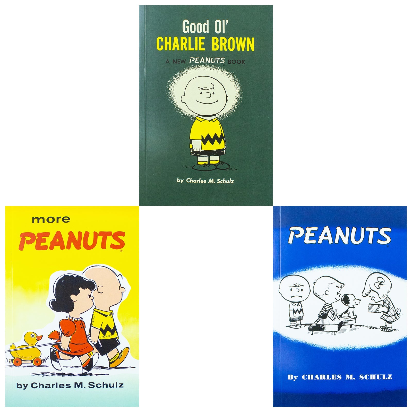 The Classic Peanuts Collection 3 Book Set By Charles M. Schulz (Includes 3 Art Cards)