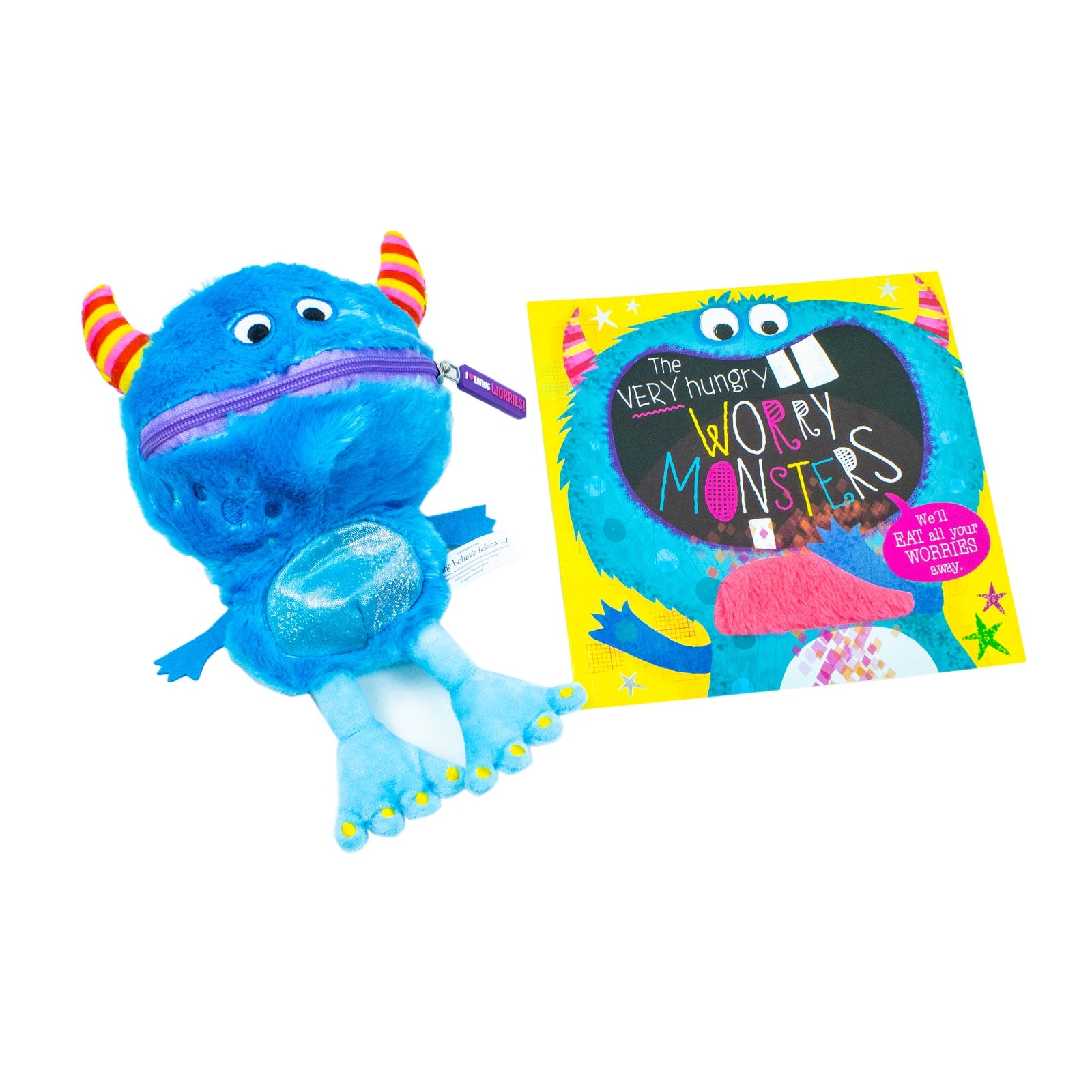 The Very Hungry Worry Monster Plush and Book Set |Children's Anxiety Help, Emotional Support, Picture Book & Plush Toy for Worry & Stress Management