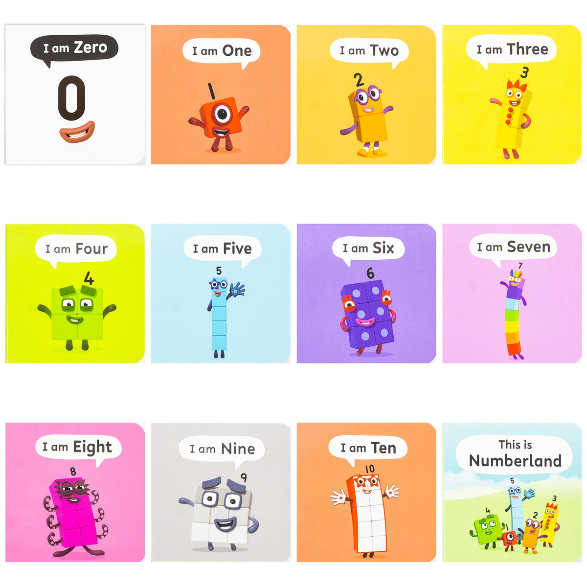 Numberblocks 12 Mini Board Books Collection Carry Case – Early Learning Counting Books for Preschool & Travel