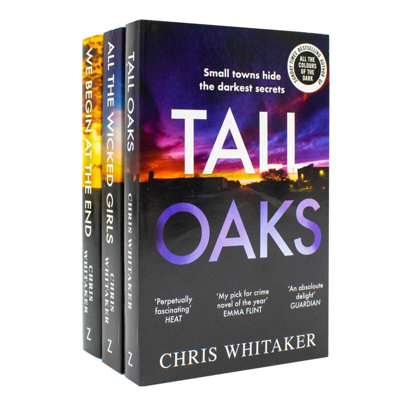 Chris Whitaker 3-Book Set – We Begin at the End, Tall Oaks, All The Wicked Girls |Thriller, Mystery, Drama Fiction Collection for Ages 12+