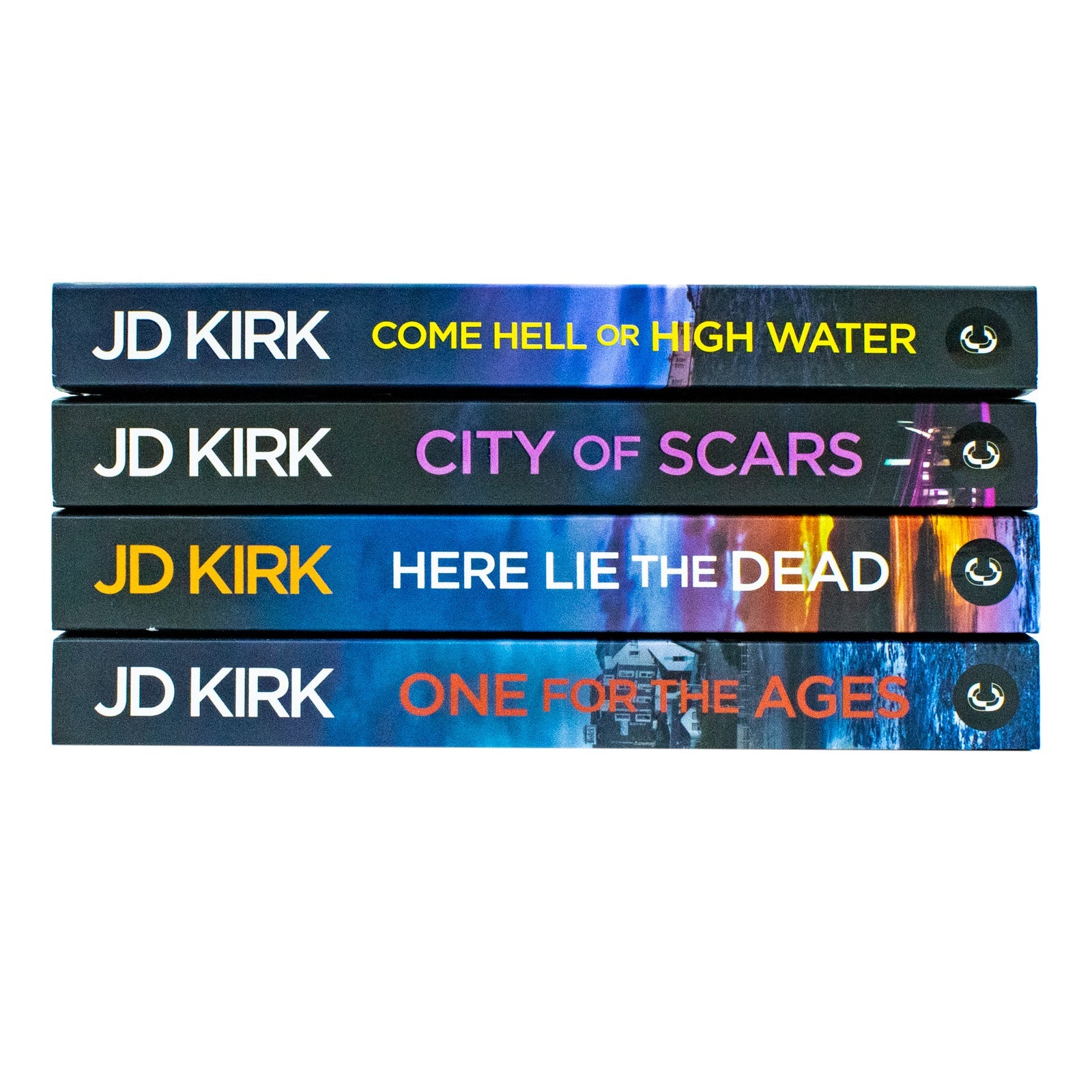 JD Kirk 4 Book Collection ( Come Hell or High Water/City of Scares/Here Lie The Dead/One For The Ages )