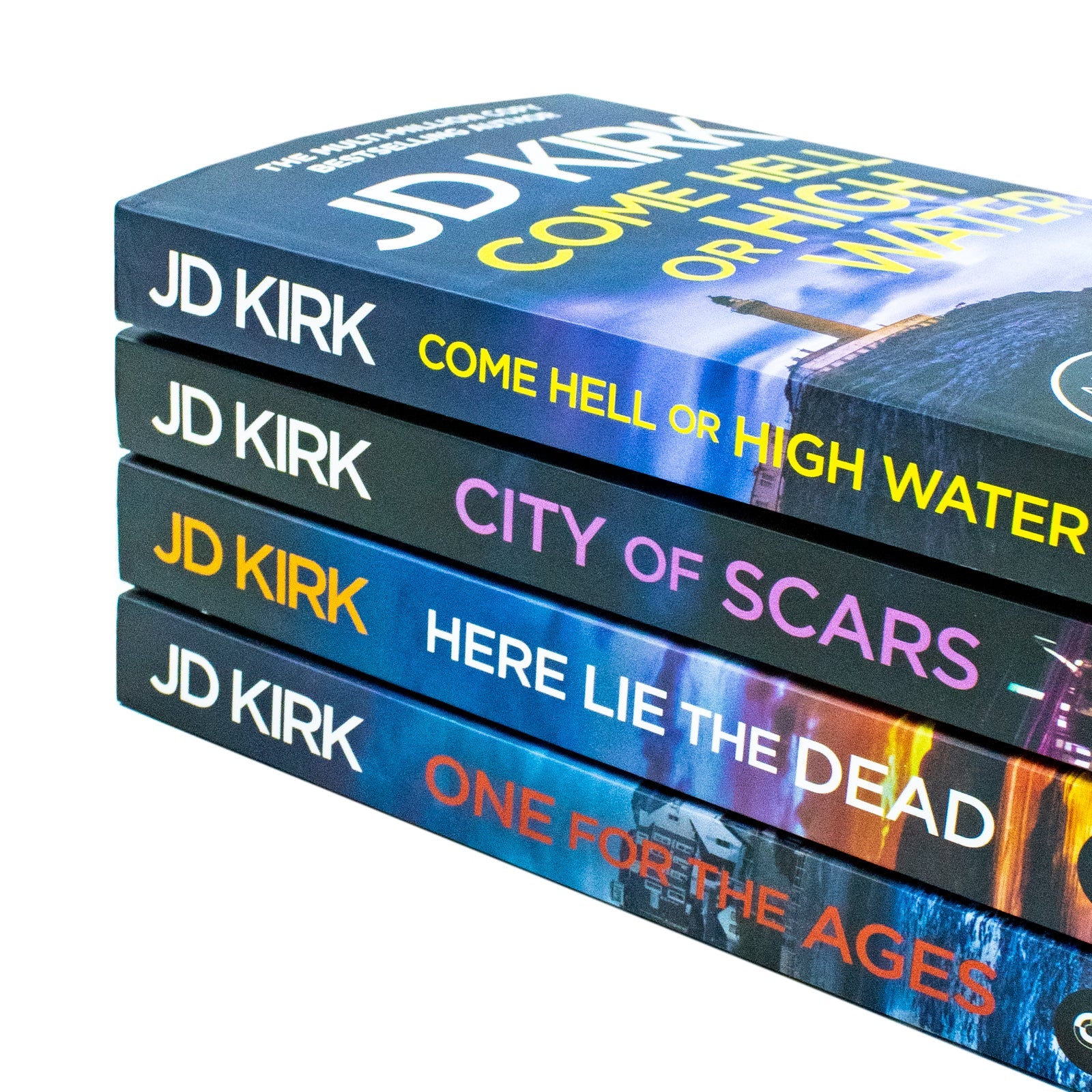 JD Kirk 4 Book Collection ( Come Hell or High Water/City of Scares/Here Lie The Dead/One For The Ages )