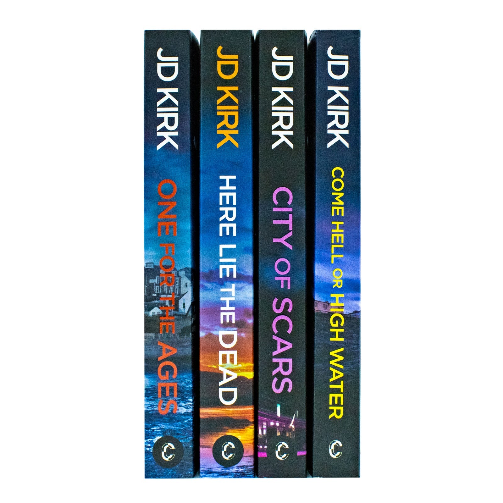 JD Kirk 4 Book Collection ( Come Hell or High Water/City of Scares/Here Lie The Dead/One For The Ages )