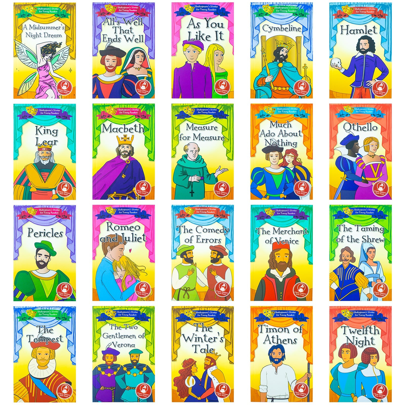 Shakespeare's Stories for Young Readers – 20-Book Set Collection | Classic Tales, Children's Literature, Fiction, Education, Creativity & Storytelling