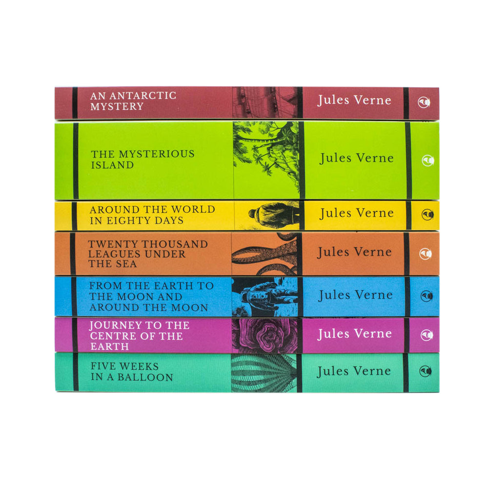 Jules Verne 7 Books Set Collection| Classic Adventure Fiction –Journey to the Centre of the Earth, The Mysterious Island, Five Weeks in a Balloon & More