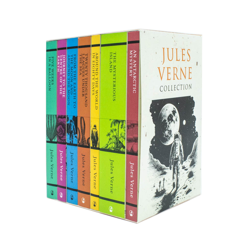 Jules Verne 7 Books Set Collection| Classic Adventure Fiction –Journey to the Centre of the Earth, The Mysterious Island, Five Weeks in a Balloon & More