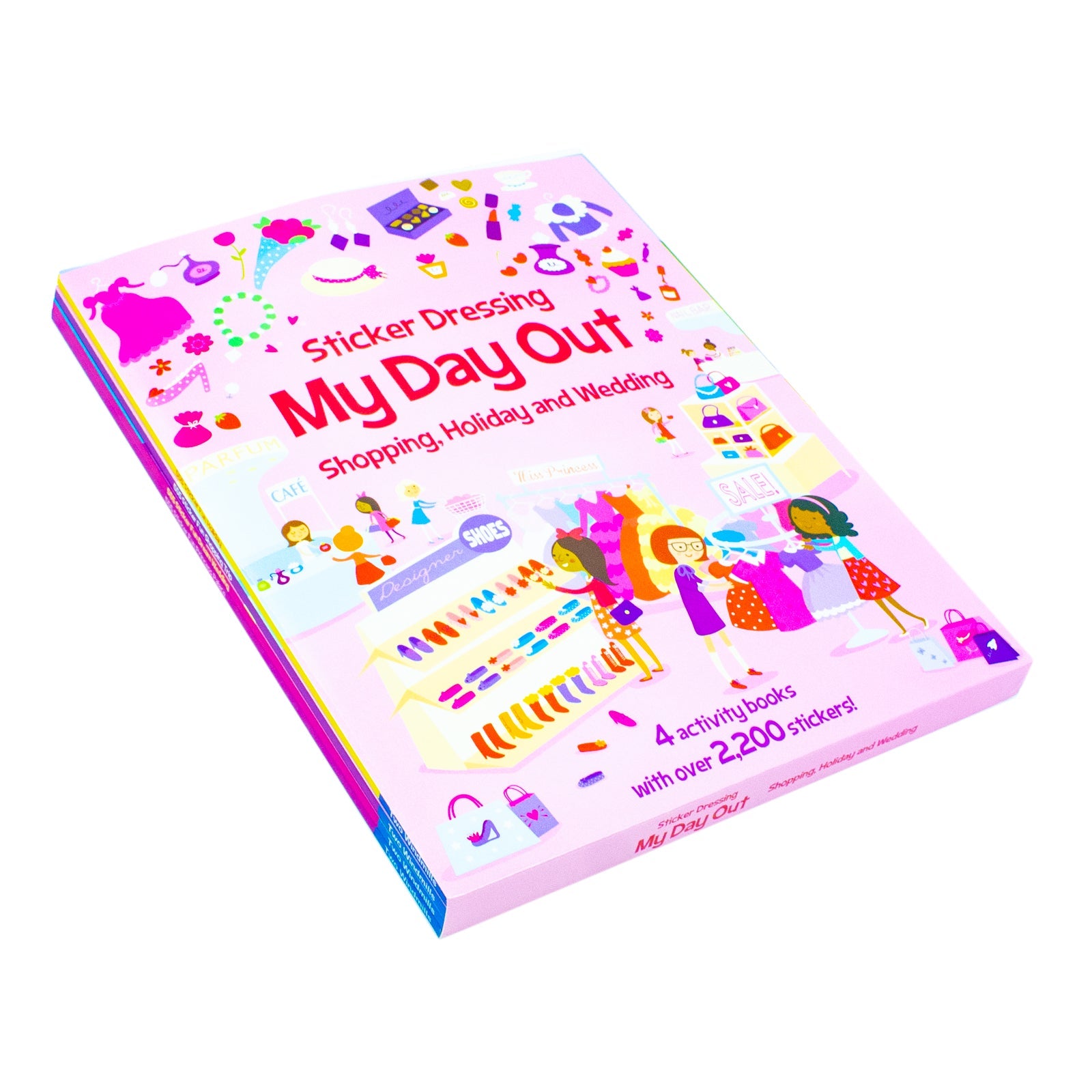 Sticker Dress Up 4-Book Activity Collection for Kids | 555+ Fun Stickers – Fashion, Holiday, Princess, Wedding Themes | Creative & Educational Play