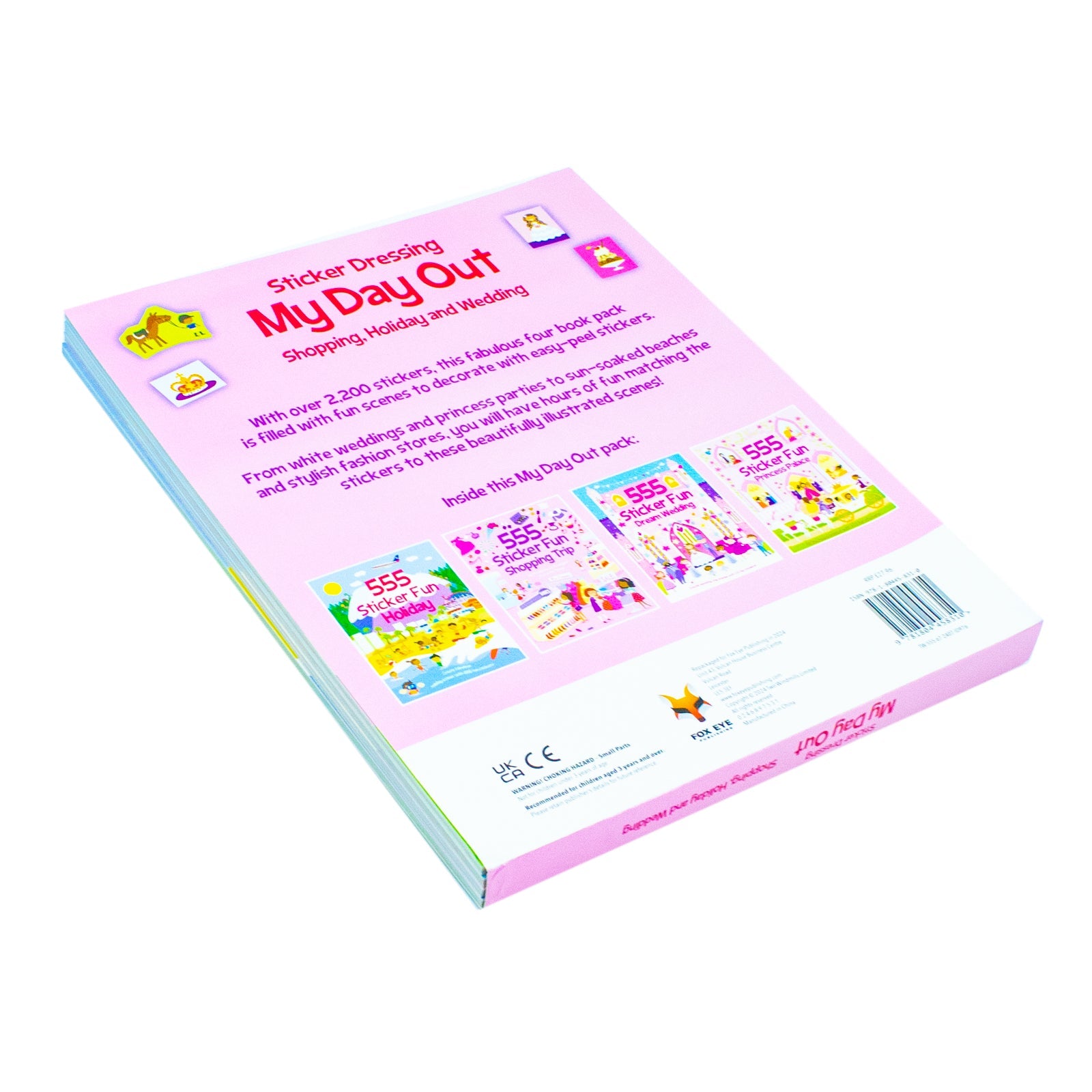 Dress Up Dolly 4 Sticker Book Set Activity Collection for Kids Fun Stickers, Fashion, Holiday, Princess, Wedding Themes Creative & Educational Play