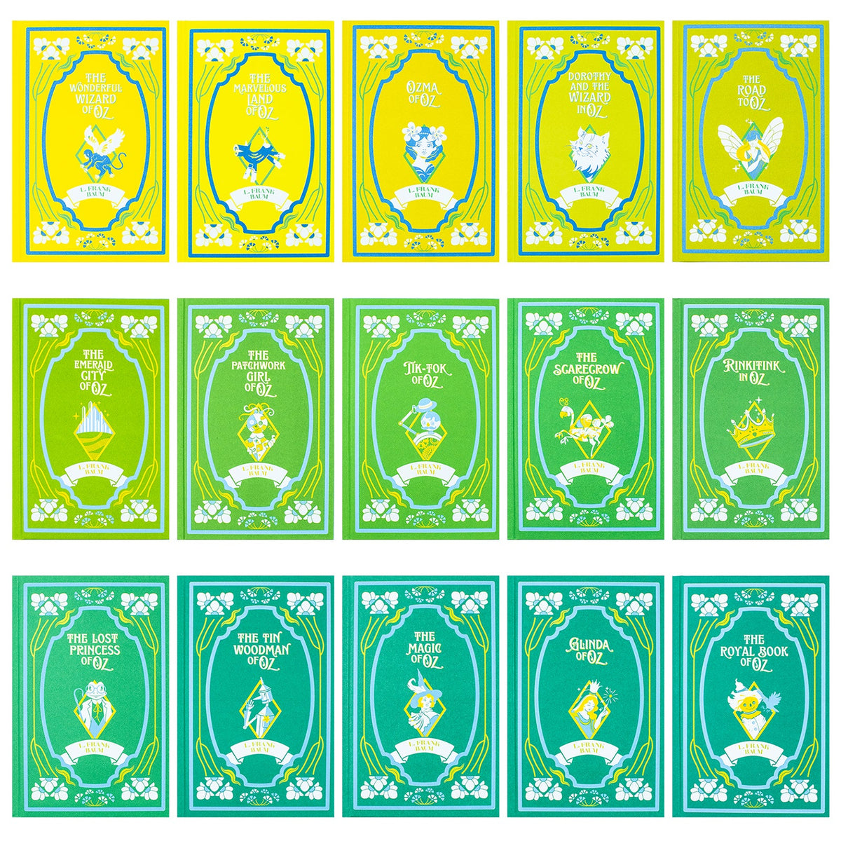 The Wizard of Oz 15 Book Deluxe Hardcover Collection for Young Readers Classic Illustrated Wicked Fantasy Adventure Tales of Magic Imagination Fun & Family Series