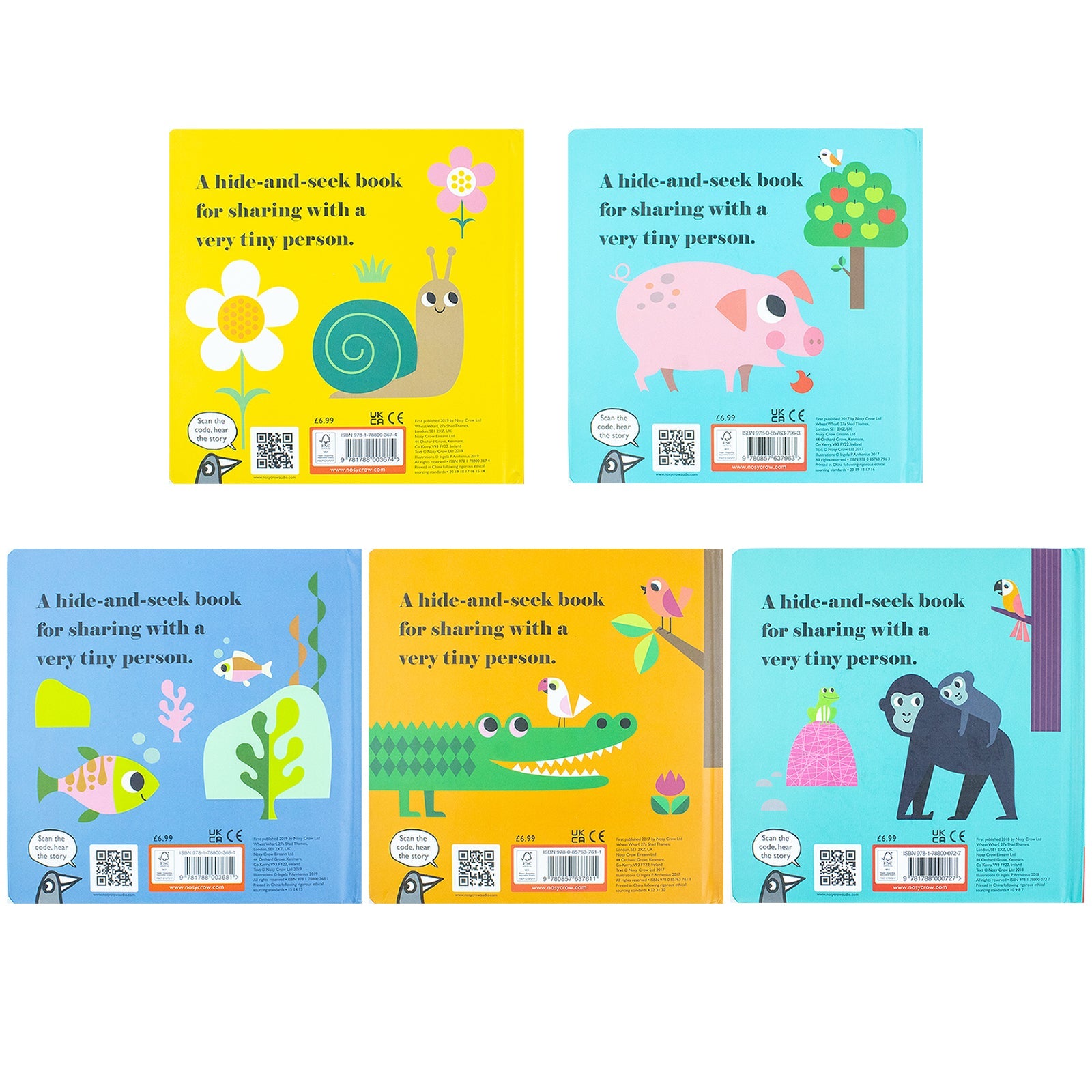Felt Flaps and a Mirror Where's Series 5-Book Collection by Ingela P Arrhenius| Interactive Board Books for Kids| Fun Animal Stories & Preschool Books
