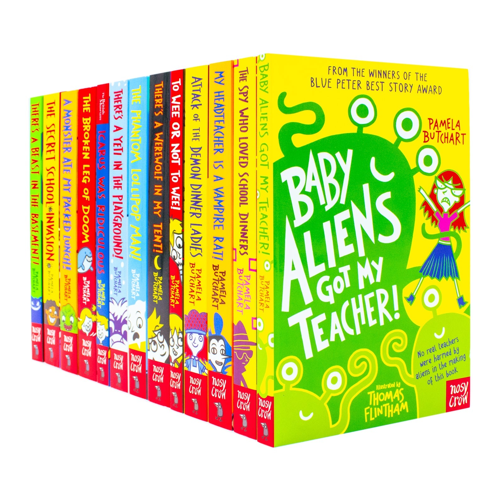 Baby Aliens Series 13 Books Collection Set By Pamela Butchart (Baby Aliens Got My Teacher, The Spy Who Loved School Dinners, My Headteacher is a Vampire Rat, Attack of the Demon Dinner Ladies & More)
