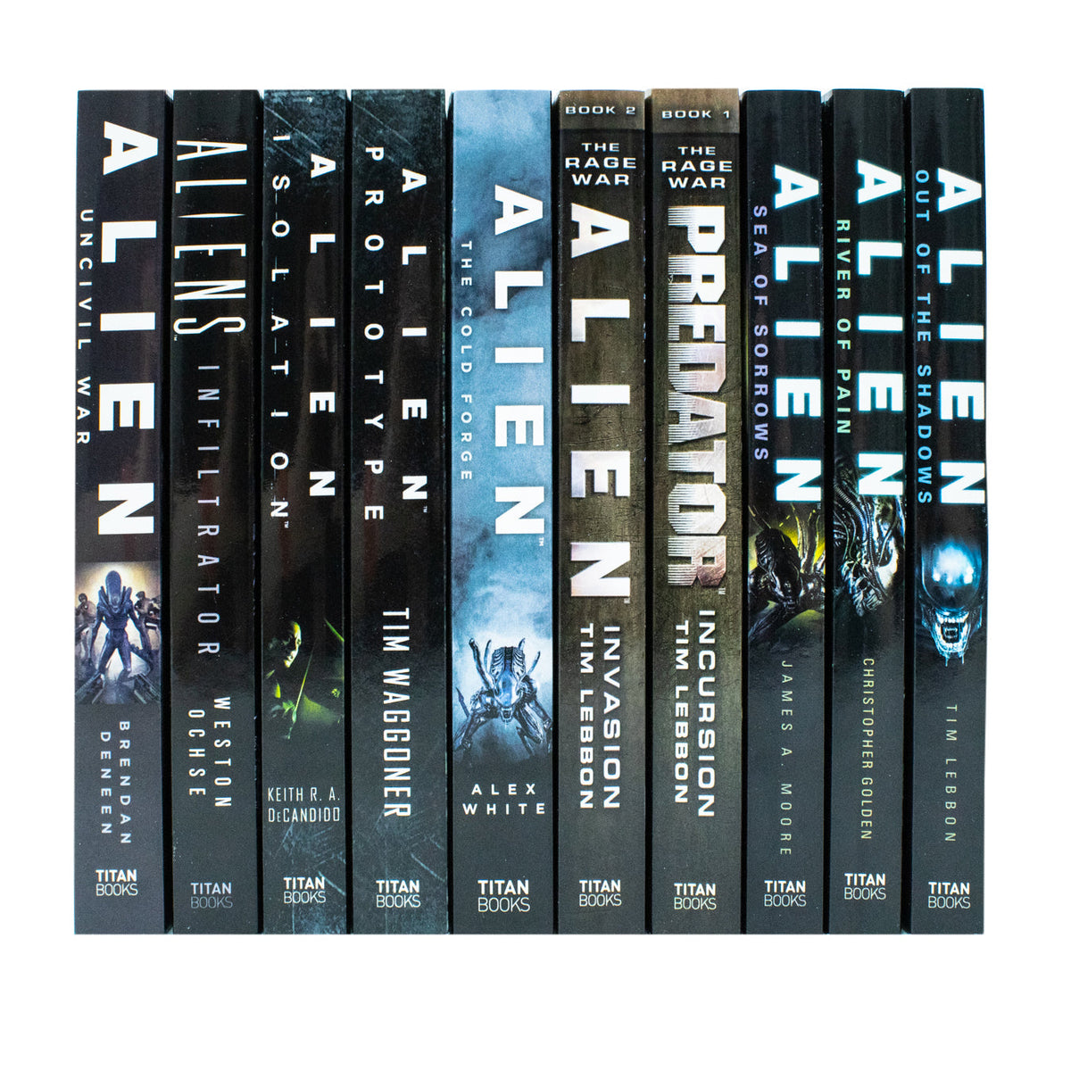 Alien Series 10 Books Collection Set by Tim Lebbon (River of Pain, Sea of Sorrows, Isolation, Infiltrator, Prototype, Cult, Uncivil War, Enemy of My Enemy, The Cold Forge, Bug Hunt)