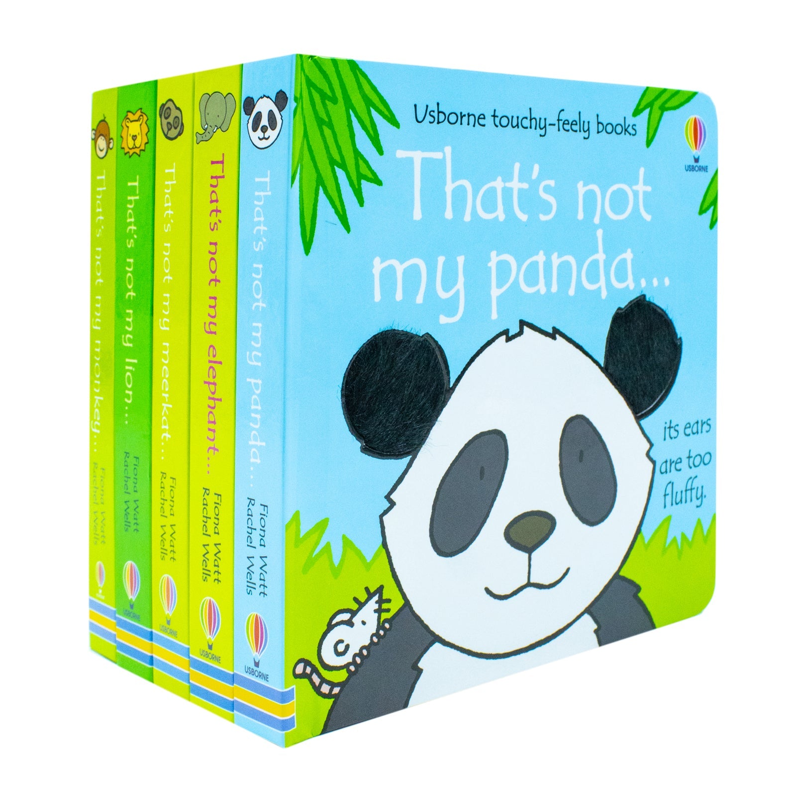 Usborne Touchy-Feely That's Not My Zoo Collection Set 3: Panda and Friends 5 Books Collection Set by Fiona Watt - Interactive Sensory Books for Toddlers