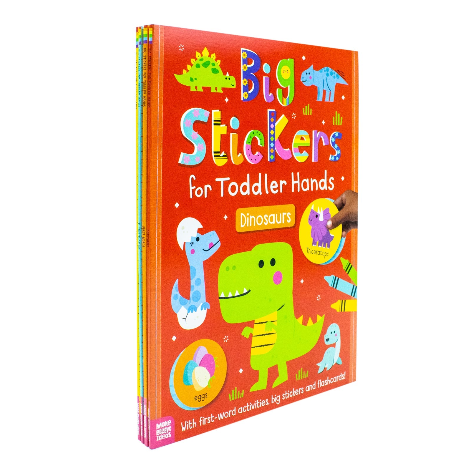 Big stickers for toddler hands: set of 4 activity books promoting creativity for little ones - perfect for 2-5 year-olds