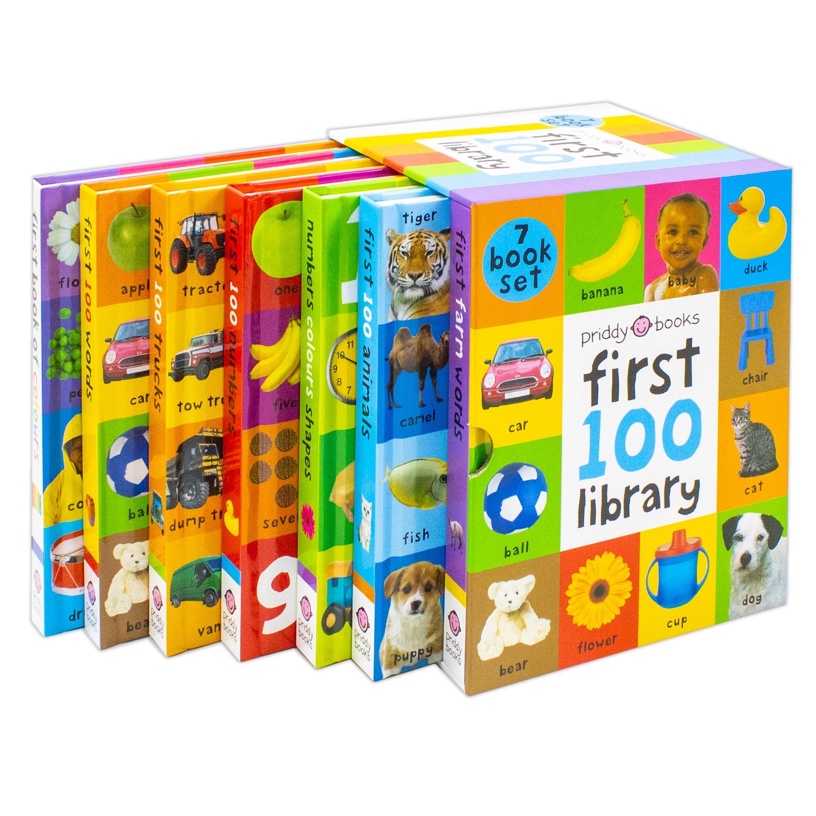 Priddy First 100 Library 7 Books Collection Box Set (Board Books)