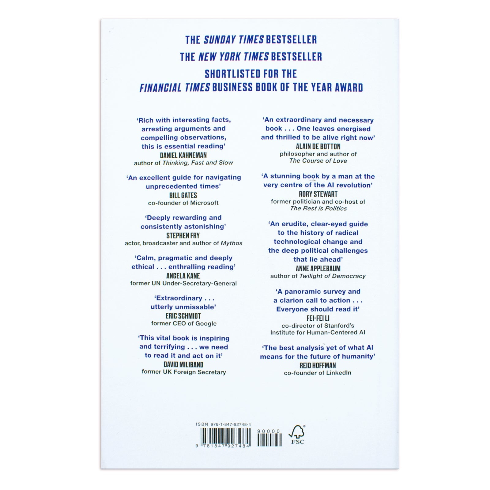 The Coming Wave: The instant Sunday Times bestseller from the ultimate AI insider