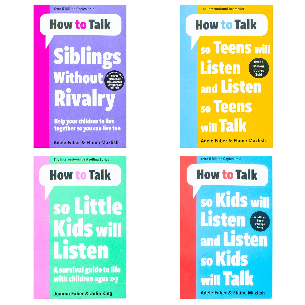 How to Talk So Kids and Teens Will Listen Collection Adele Faber 5 Books Set