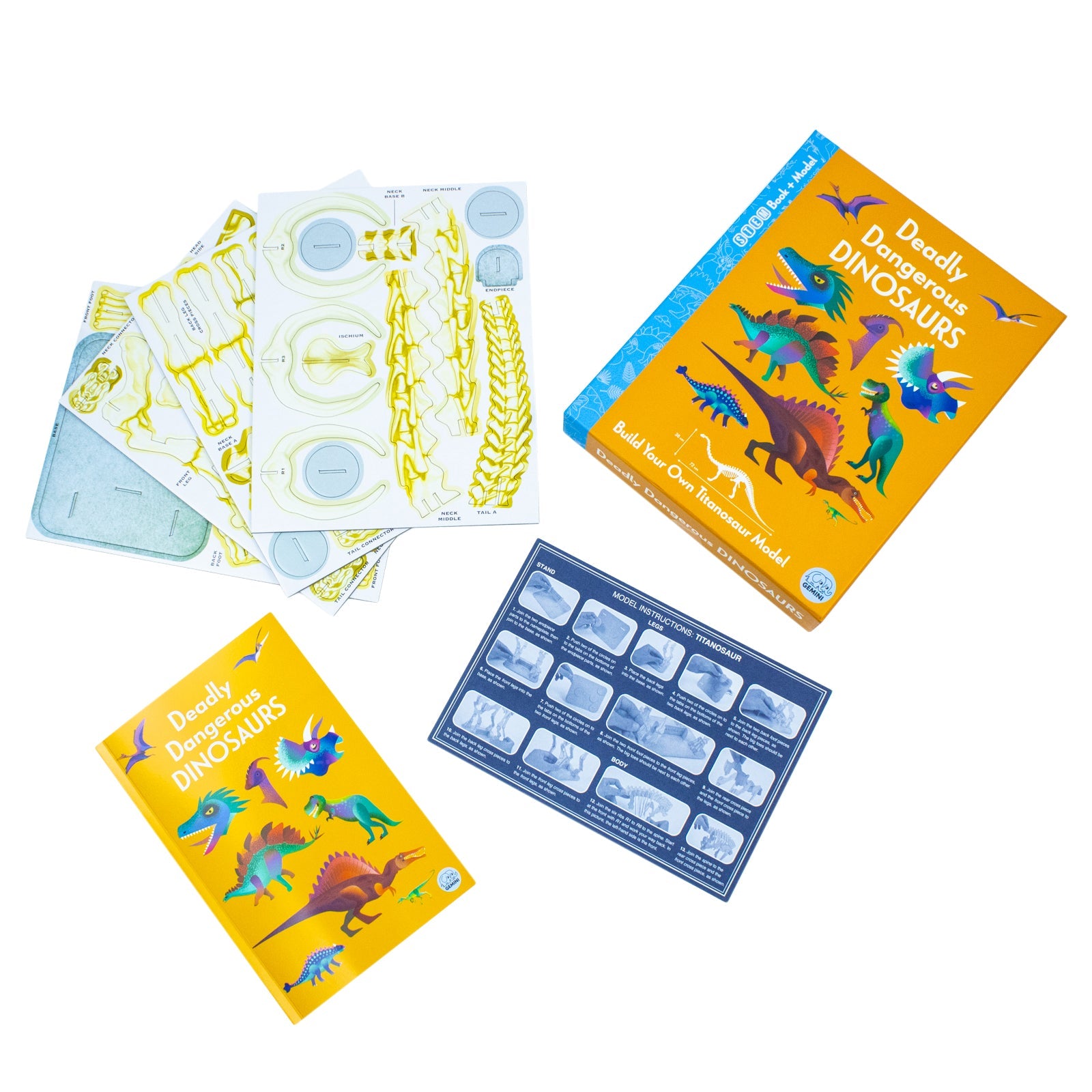 Deadly Dangerous Dinosaurs (Ignite STEM Book + Model Kit) Board Book By Kit Elliot
