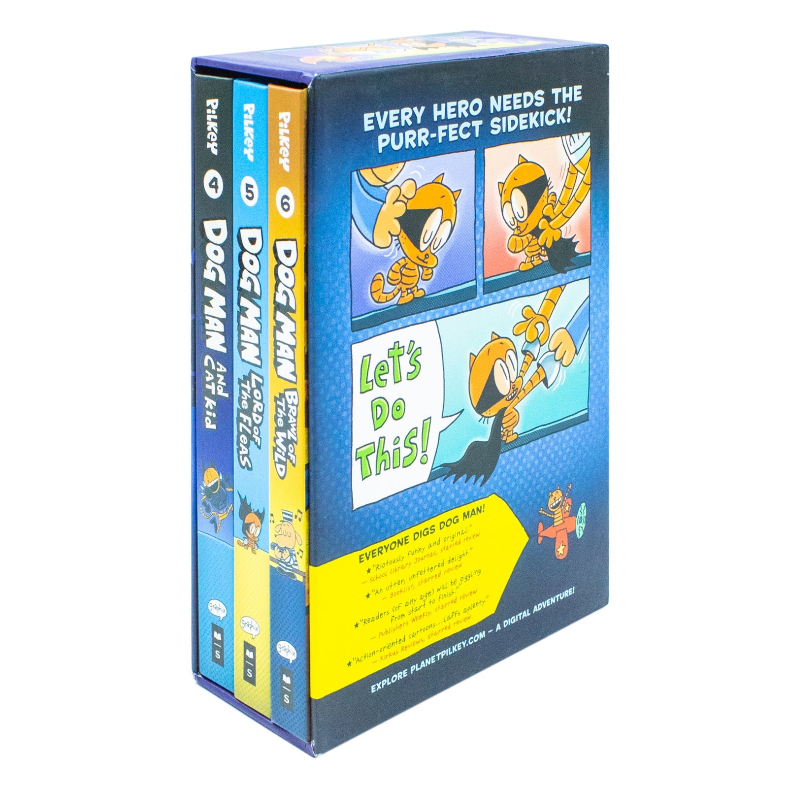 Dog Man and Cat Kid Collection: 3-Book Hardback Box Set (Books 4-6) by Dav Pilkey – Essential Adventure Reads for Children Age 7 and Up