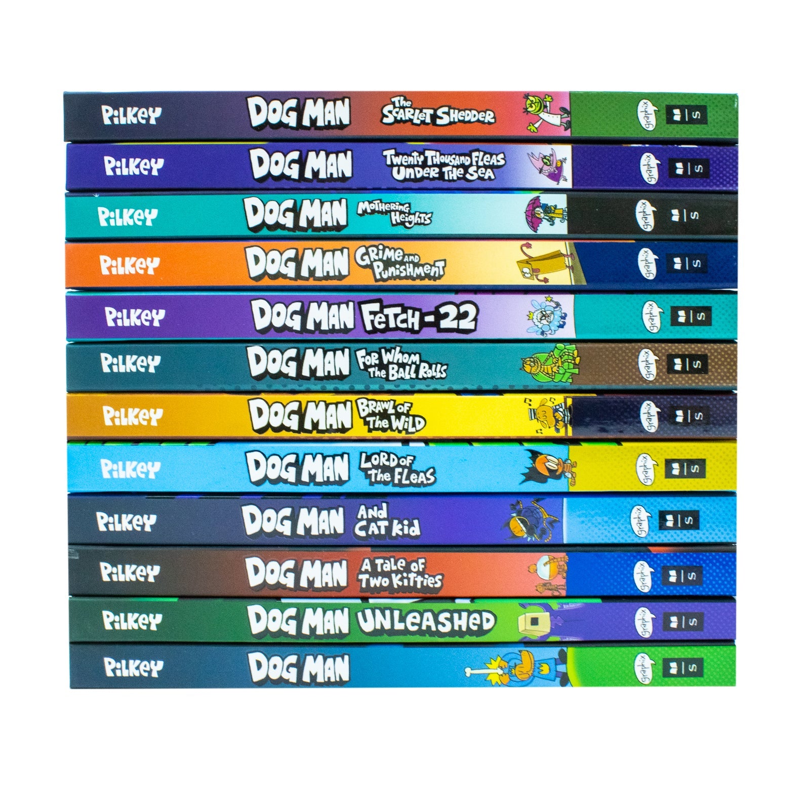 Dogman Series 1-12 Complete Books Set by Dav Pilkey