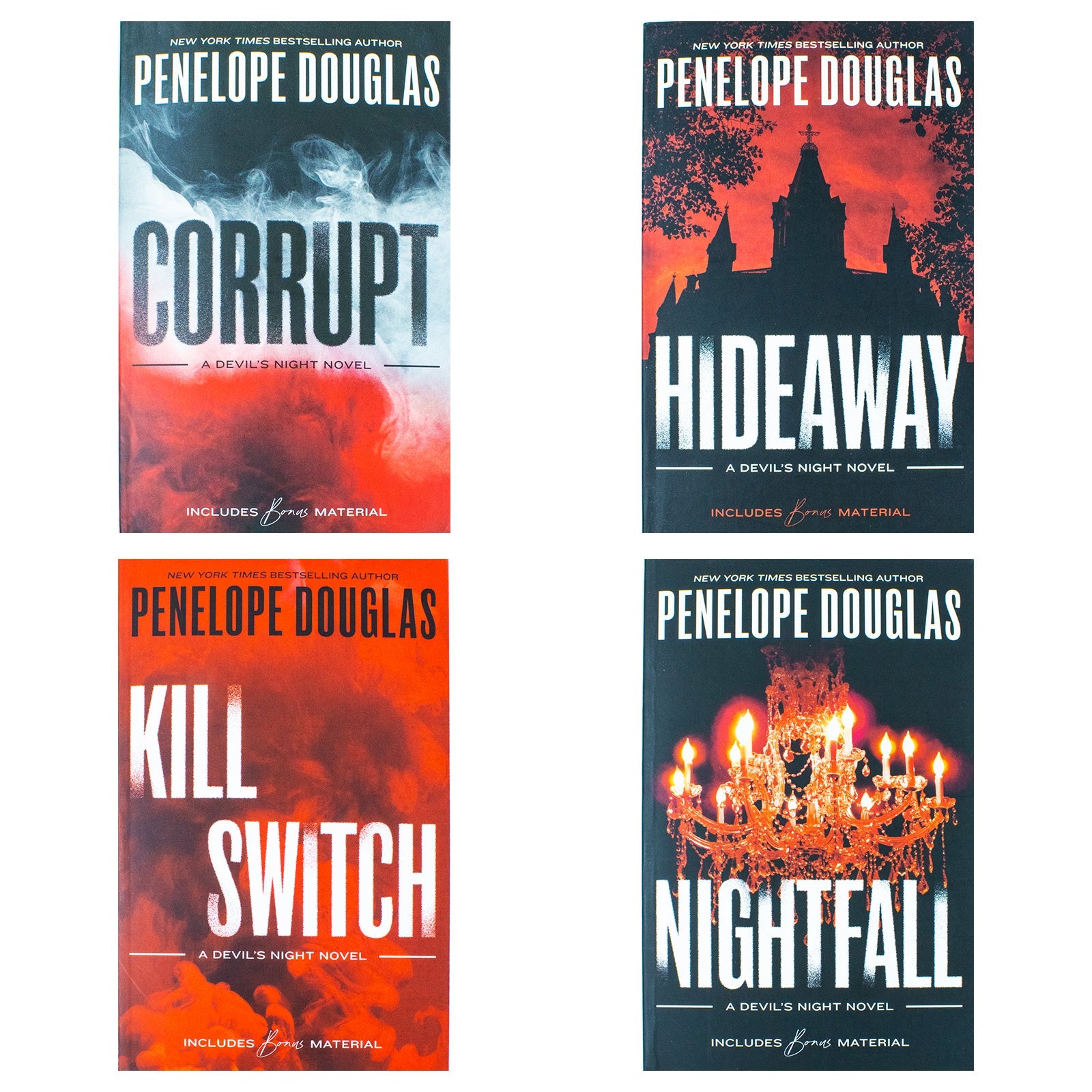 Devil's Night Series by Penelope Douglas– 4-Book Collection Set |Romantic Fiction, New Adult Suspense, Contemporary Love Stories, Bestselling Novels