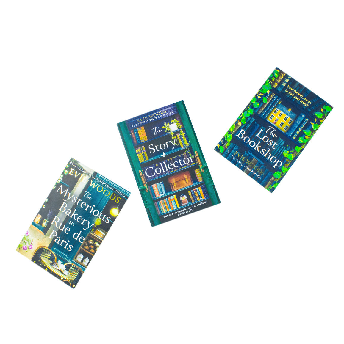 Evie Woods 3 Books Collection Set (The Mysterious Bakery on Rue de Paris, The Story Collector and The Lost Bookshop)