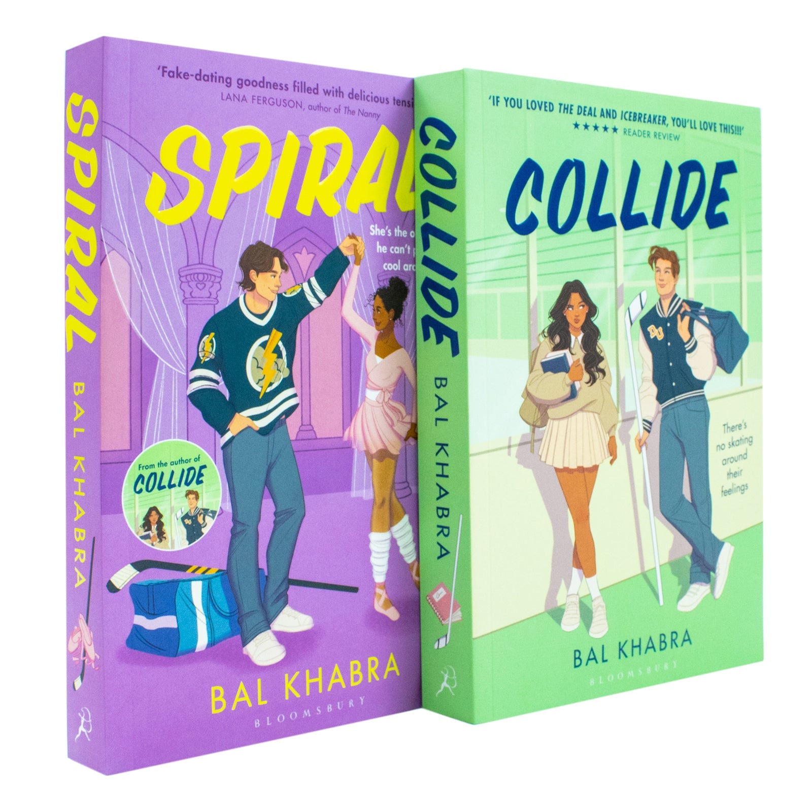 Off the Ice Series 2 Books Collection Set By Bal Khabra (Collide and Spiral)