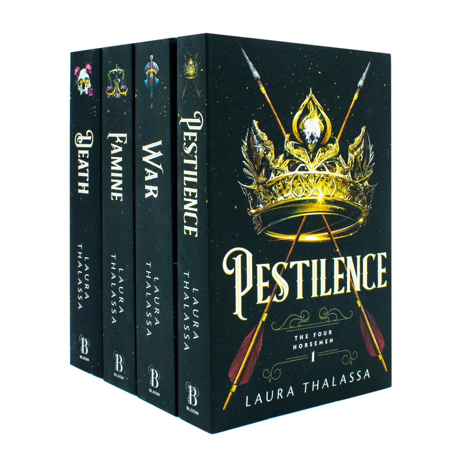The Four Horsemen Series by Laura Thalassa – 4-Book Collection Set (Pestilence, War, Famine & Death)| Epic Fantasy, Bestselling YA Fiction & Adventure