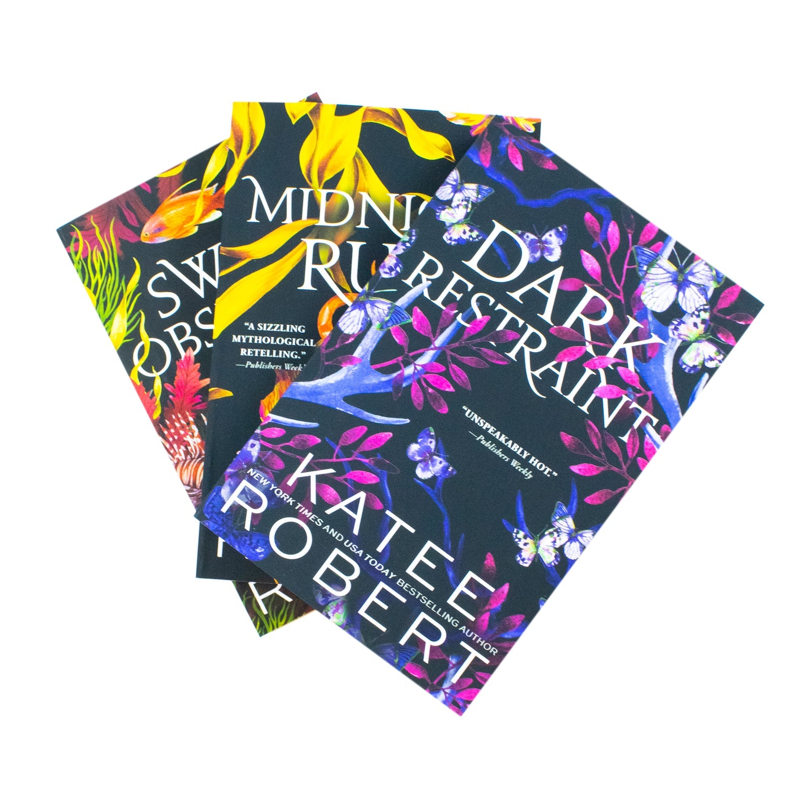 Dark Olympus Series Book 6 to 8 By Katee Robert 3 Books Collection Set (Midnight Ruin, Dark Restraint and Sweet Obsession)