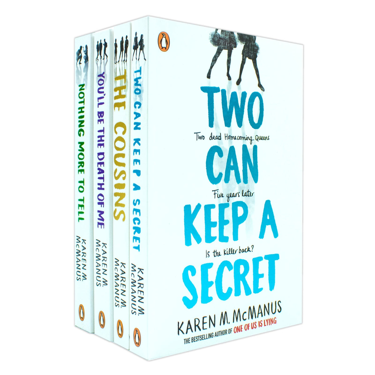 Karen M. McManus Collection 4 Books Set (Two Can Keep a Secret, The Cousins, You'll Be the Death of Me and Nothing More to Tell)