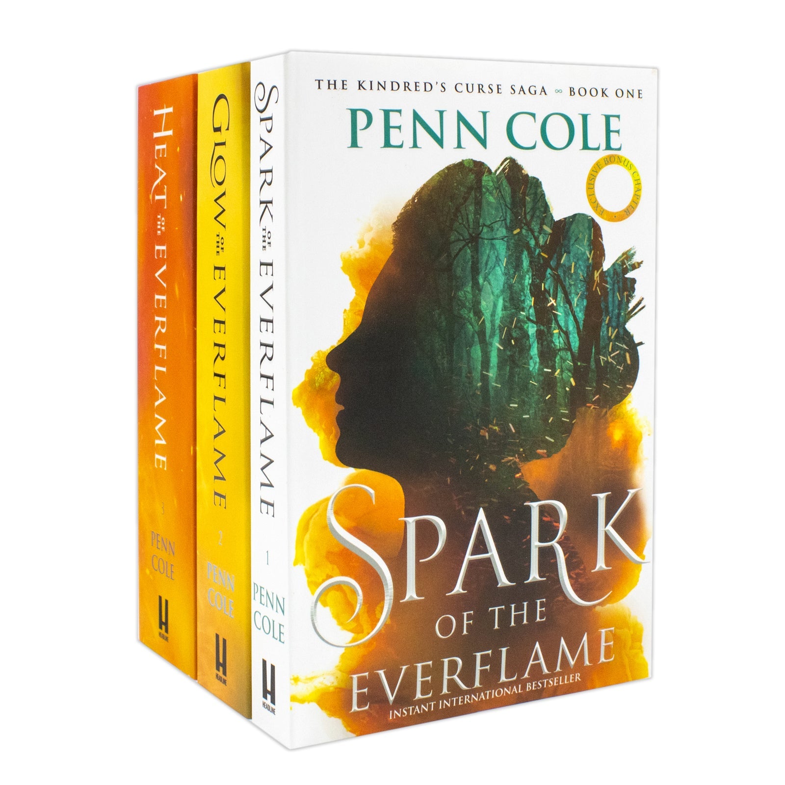 The Kindred's Curse Saga Collection 3 Books Set By Penn Cole(Glow of the Everflame, Spark of the Everflame and Heat of the Everflame)