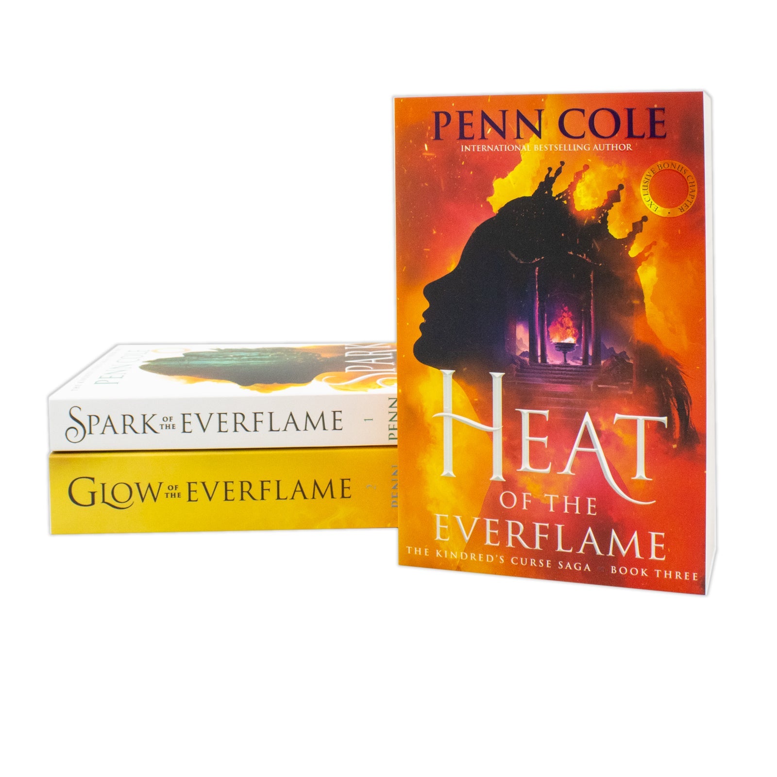 The Kindred's Curse Saga Collection 3 Books Set By Penn Cole(Glow of the Everflame, Spark of the Everflame and Heat of the Everflame)