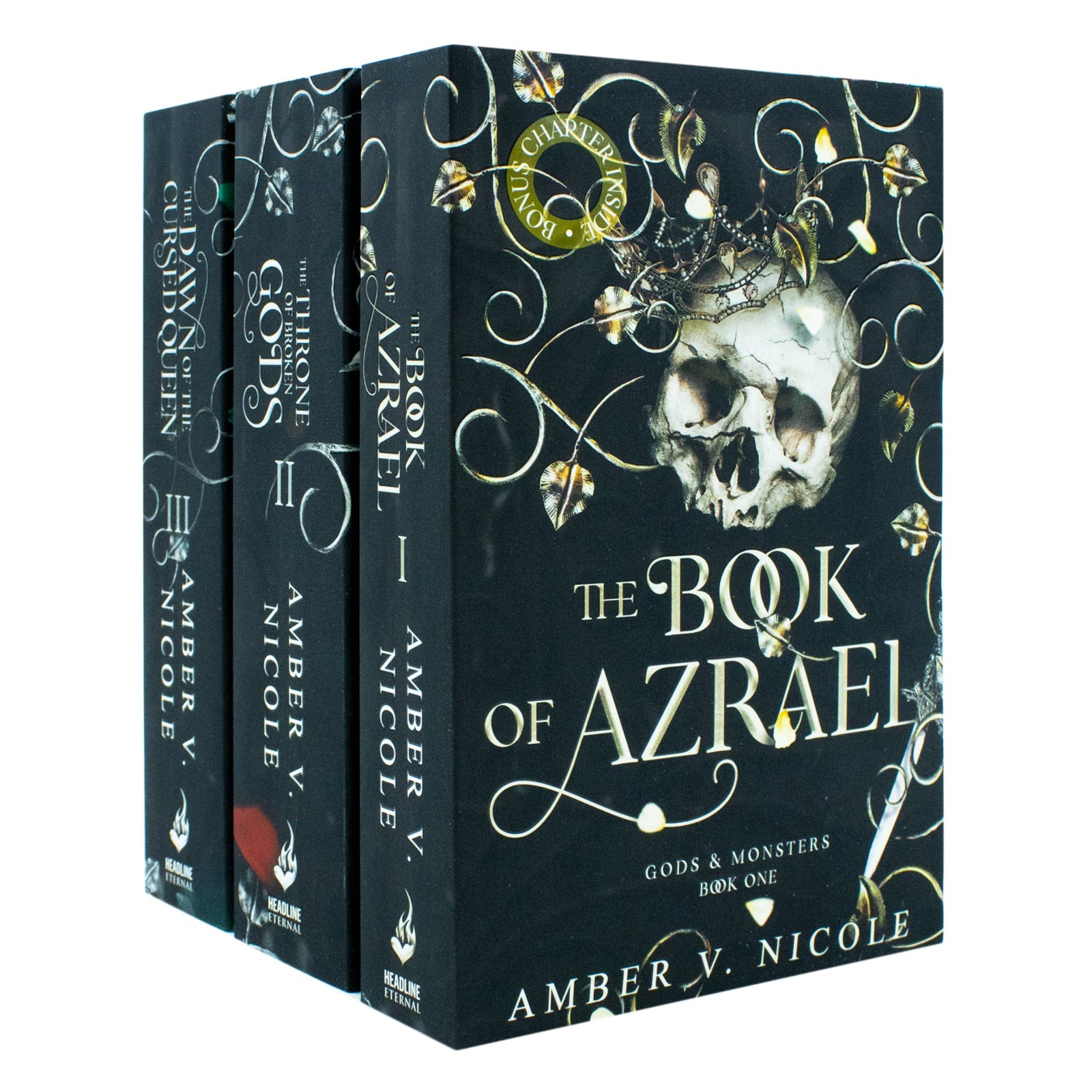 Gods & Monsters Series 3 Books Collection Set (The Book of Azrael, The Throne of Broken Gods, The Dawn of the Cursed Queen)– Fantasy, Adventure, Magic