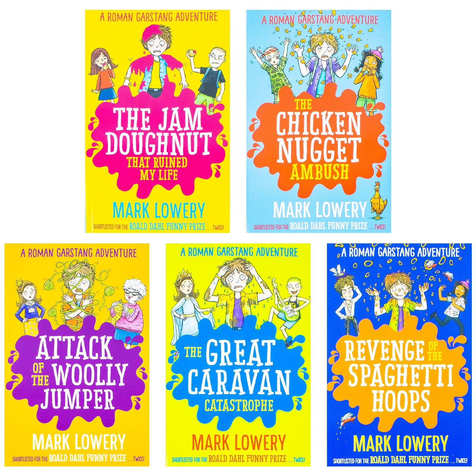 A Roman Garstang Adventure 5 Book Set by Mark Lowery – A Wildly Funny, Hugely Heartwarming Series(Ages 8–12) Paperback