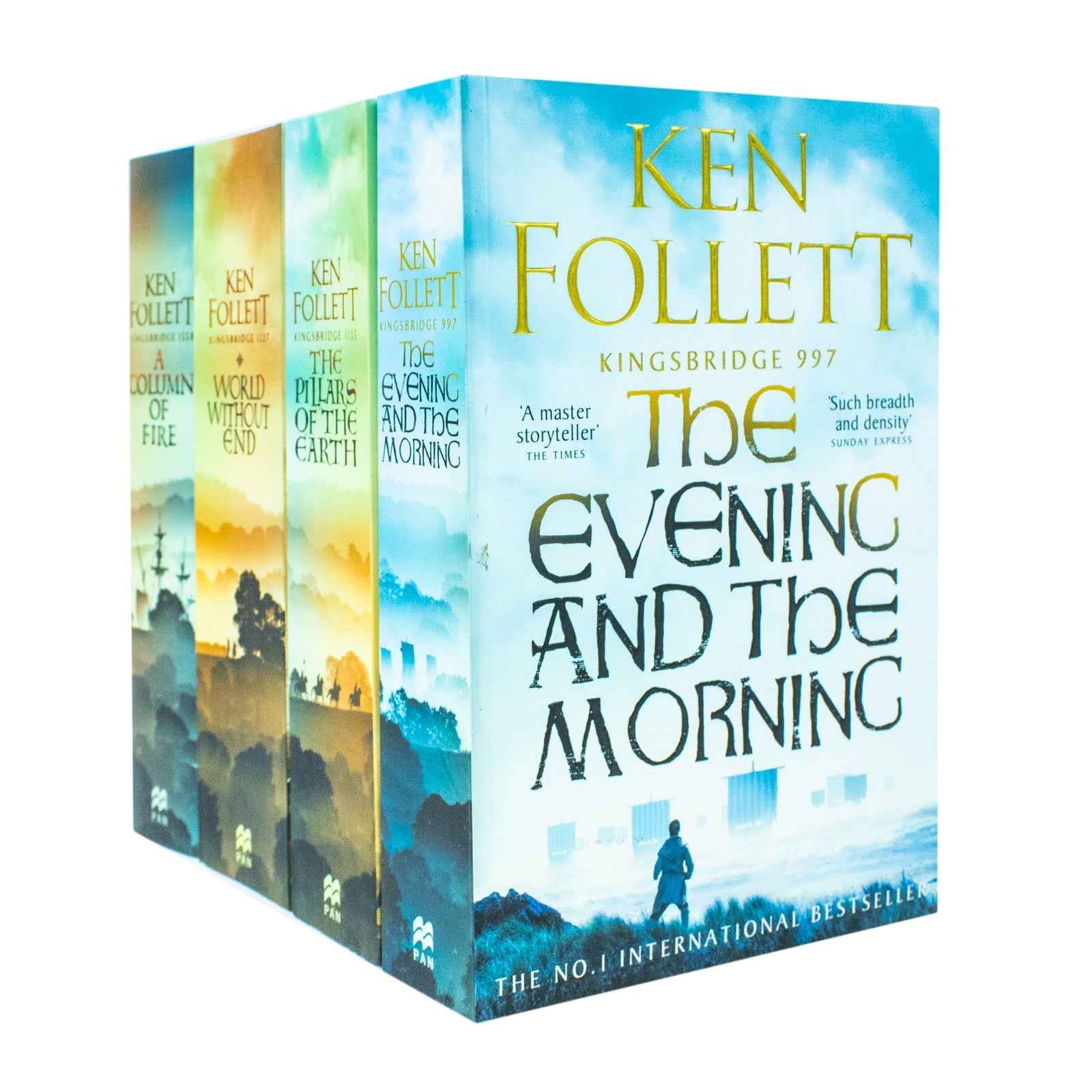 The Kingsbridge Novels 4 Book Collection by Ken Follett | Epic Historical Fiction Series, Bestselling Literary Tales & Engaging Stories for12+ years