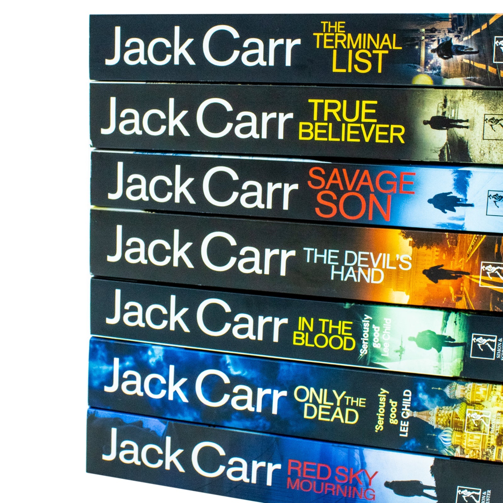 James Reece Series 7 Books Collection Set By Jack Carr (The Terminal List, True Believer, Savage Son, The Devil's Hand, In the Blood, Only the Dead & Red Sky Mourning)