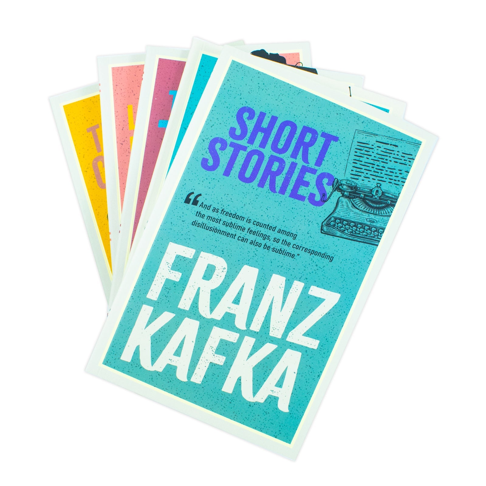 Curated Works of Franz Kafka 5 Books Set - Classic Literary Fiction Short Story Novels Paperback Collection, Age 12+