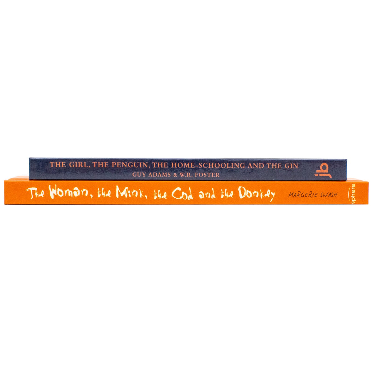 The Girl the Penguin the Home-Schooling and the Gin By Guy Adams and The Woman the Mink the Cod and the Donkey By Margerie Swash 2 Books Collection Set