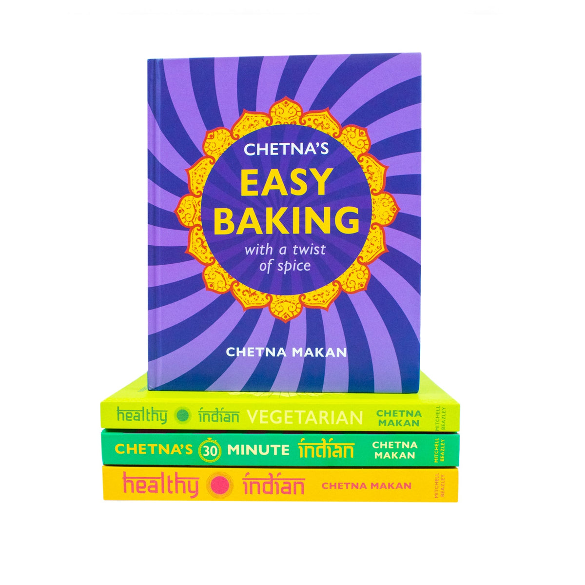 Chetna Makan 4 Books Collection Set (Chetna's Easy Baking, 30-minute Indian, Healthy Indian & Vegetarian)
