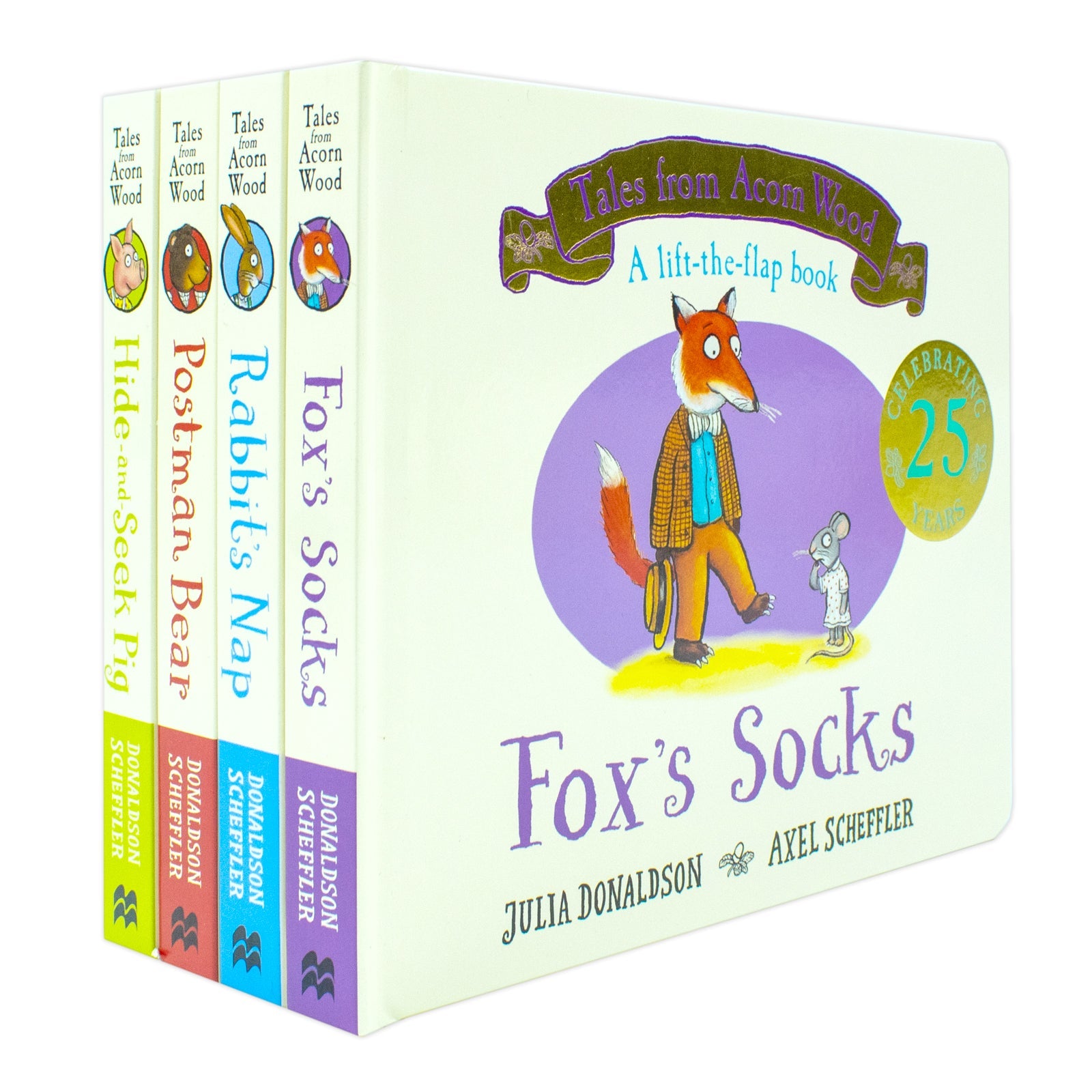Julia Donaldson Tales From Acorn Wood Series Collection 4 Books Set - (Fox's Socks, Hide-And-Seek Pig, Rabbit's Nap, Postman Bear)