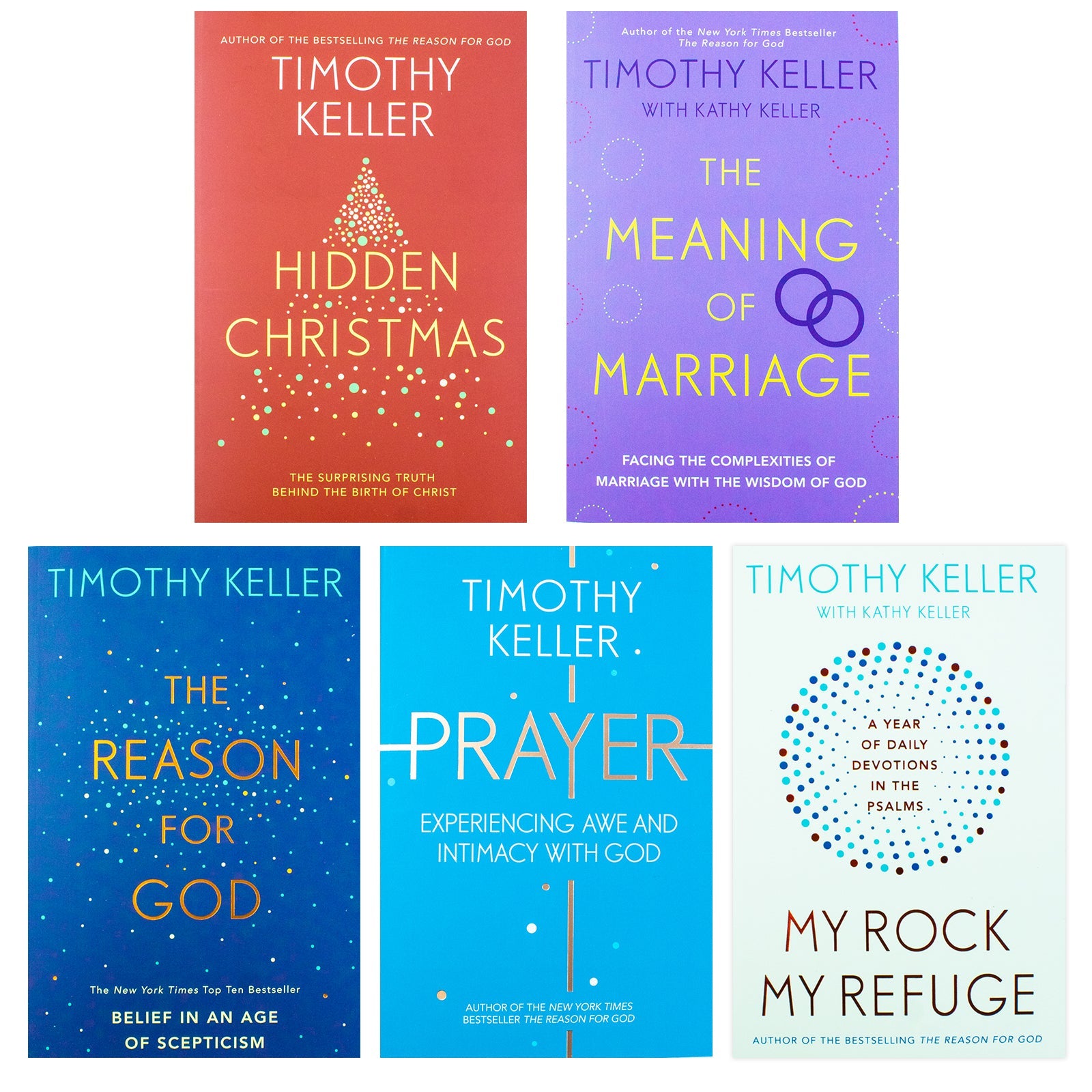 Timothy Keller 5 Book Collection– Christian Faith,Spirituality & Life Guidance |Includes Hidden Christmas, Prayer, The Reason for God & More