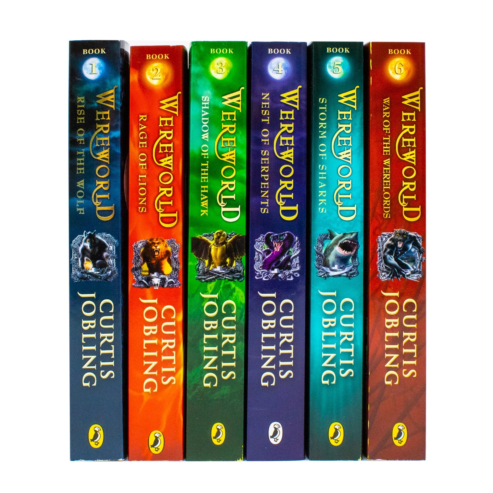 Wereworld Level 1 to 6 Curtis Jobling Collection 6 Books Set (Rise of the Wolf, Rage of Lions, Shadow of the Hawk, Nest of Serpents, Storm of Sharks, War of the Werelords)