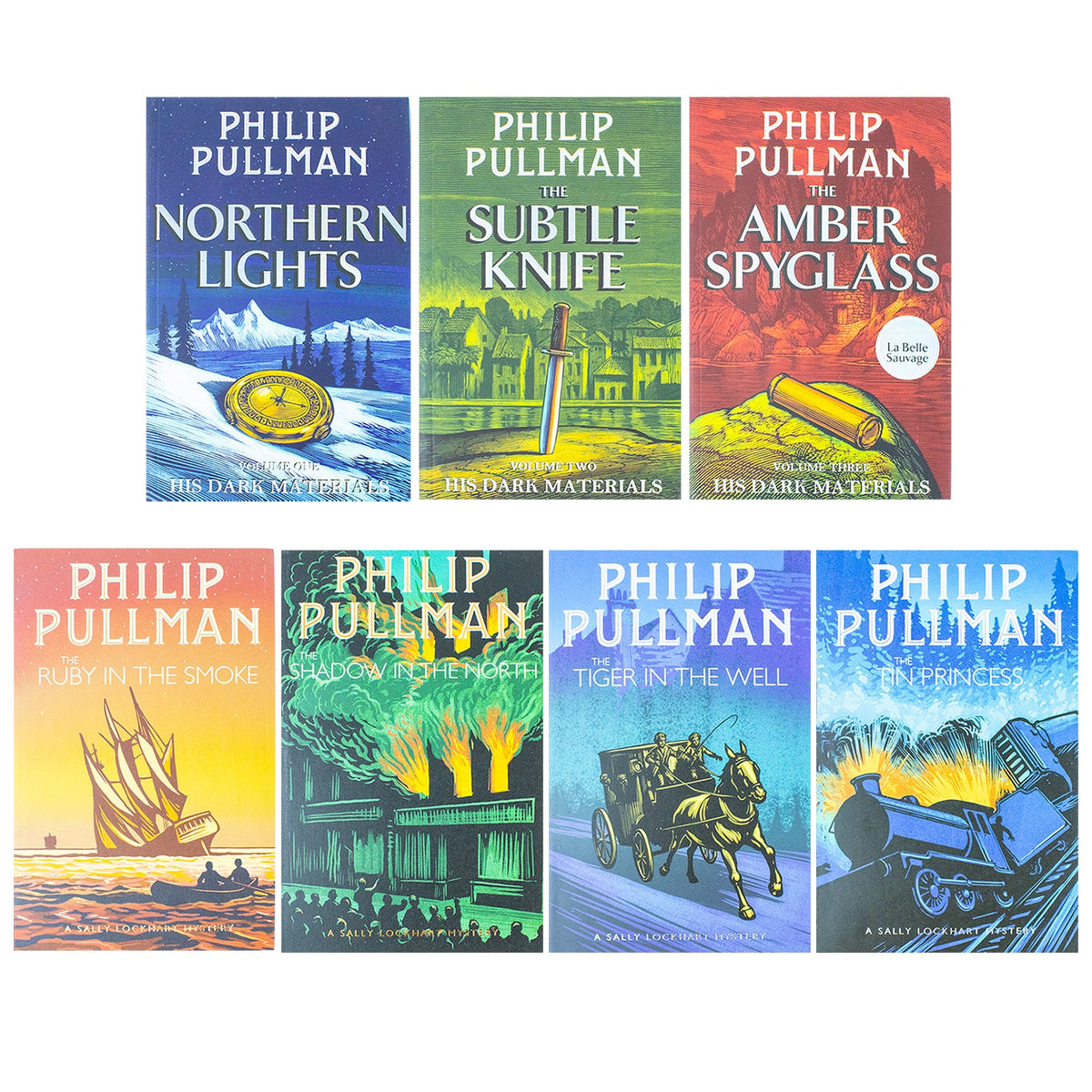 His Dark Materials Trilogy, Sally Lockhart Mystery Series 7 Books Collection Set by Philip Pullman