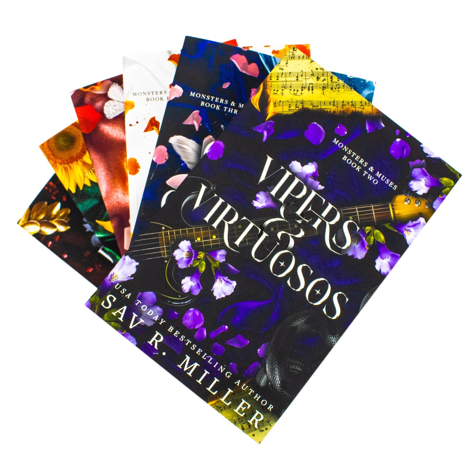 Monsters and Muses Series 6 Books Collection Set By Sav R. Miller (Promises and Pomegranates, Vipers and Virtuosos, Oaths and Omissions, Arrows and Apologies, Souls and Sorrows and Liars and Liaisons)