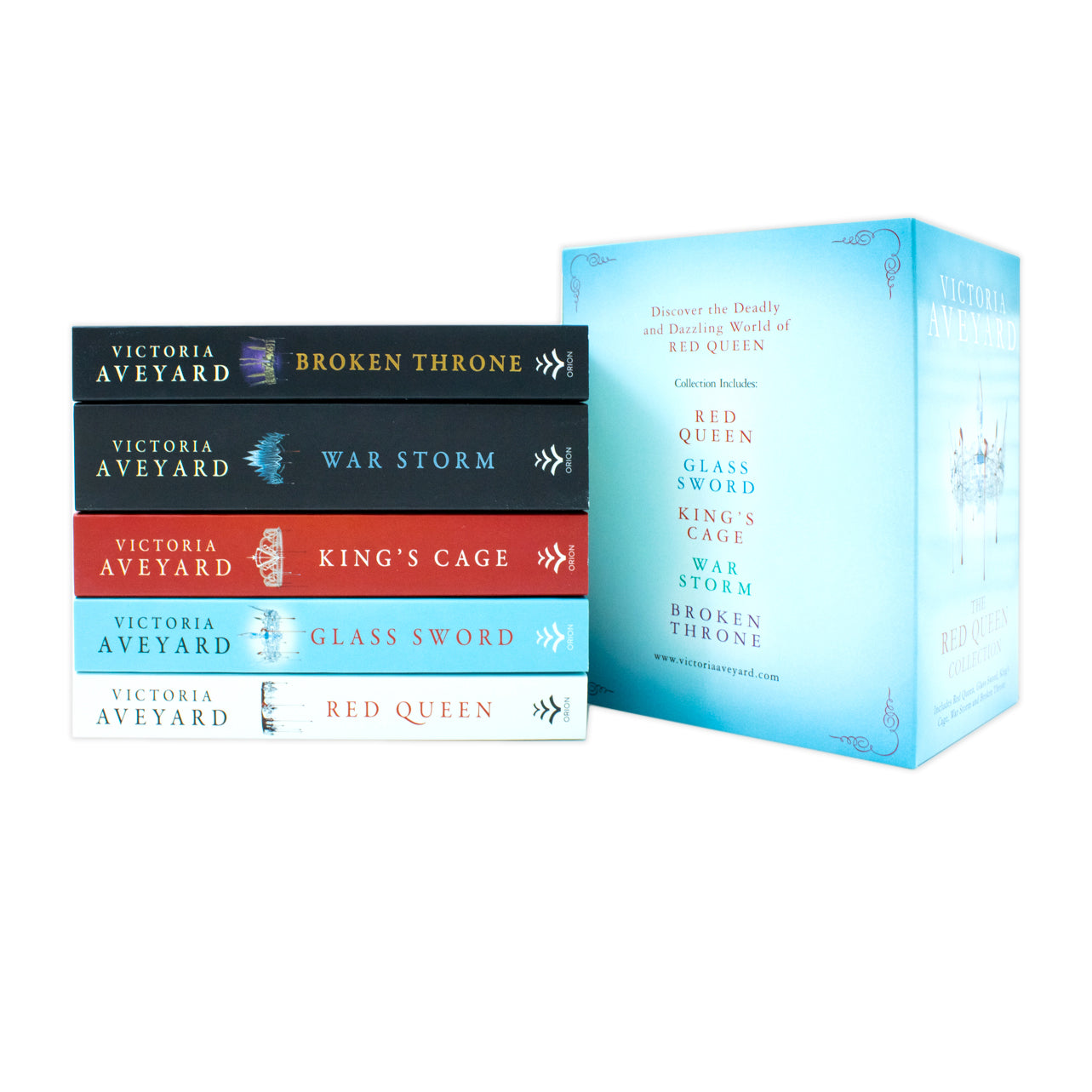 Victoria Aveyard Red Queen Series 5-Book Set | Epic YA Fantasy of Magic, Betrayal, Royals, & Adventure (Red Queen, Glass Sword, King’s Cage & More)