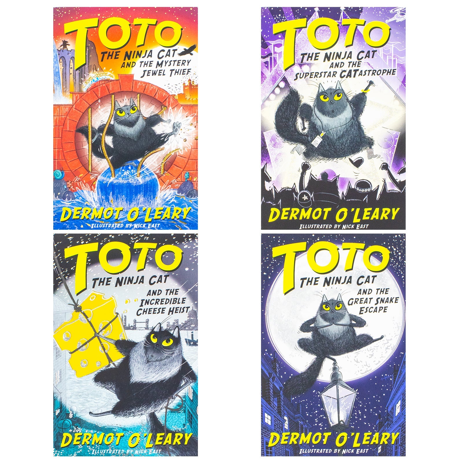Toto the Ninja Cat Series 4 Books Collection Set By Dermot OLeary