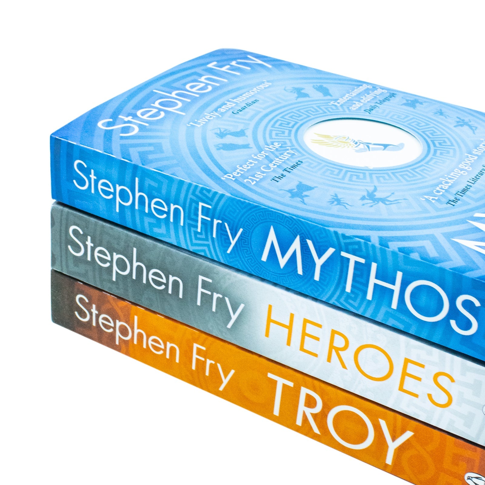 Stephen Fry Greek Myths Series Collection – 3-Book Set (Troy, Heroes, Mythos)| Ancient Greece, Mythology, Classic Stories & History| Non-Fiction Books