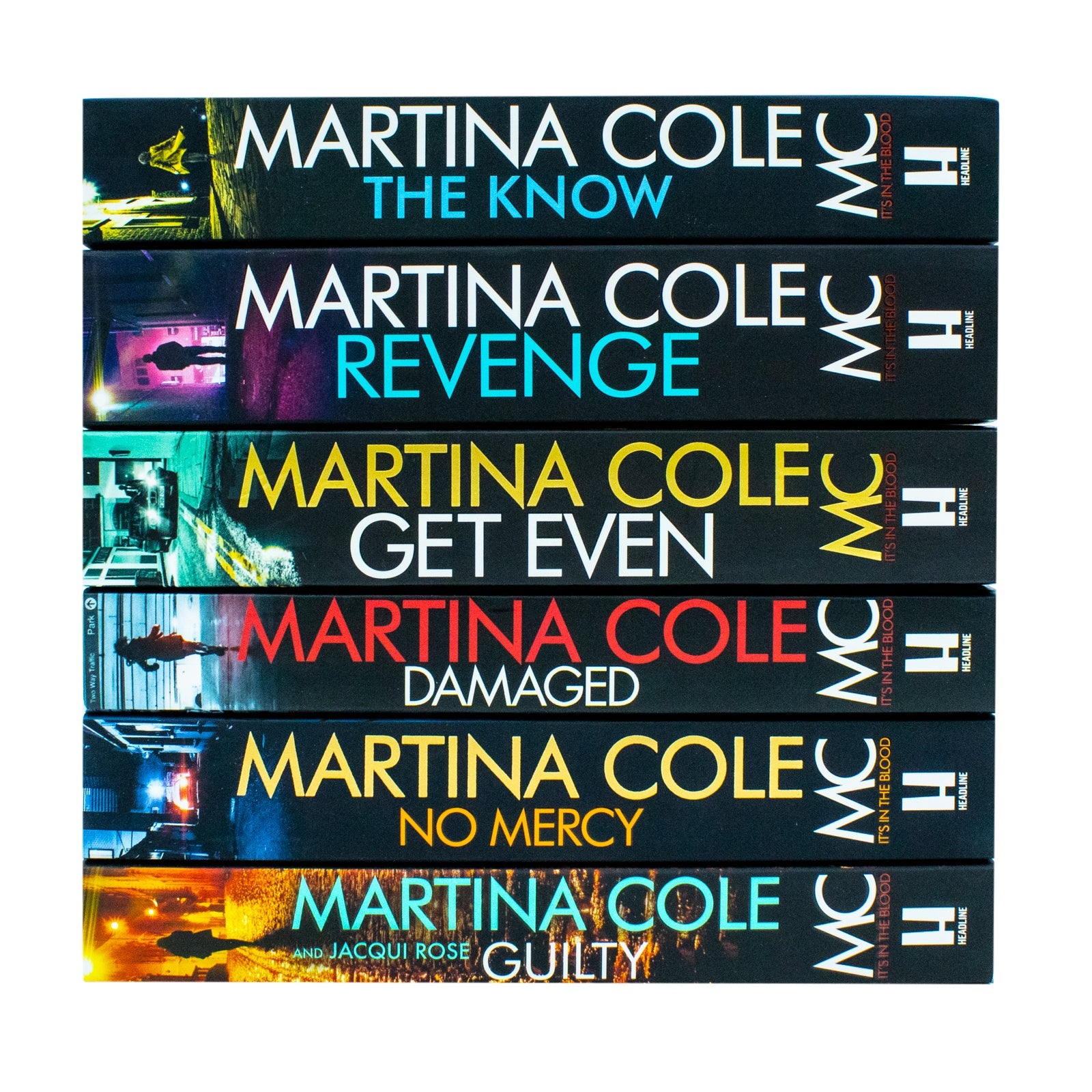 Martina Cole Collection 6 Books Set ( (No Mercy , Guilty, Damaged, Revenge, The know, Get Even)